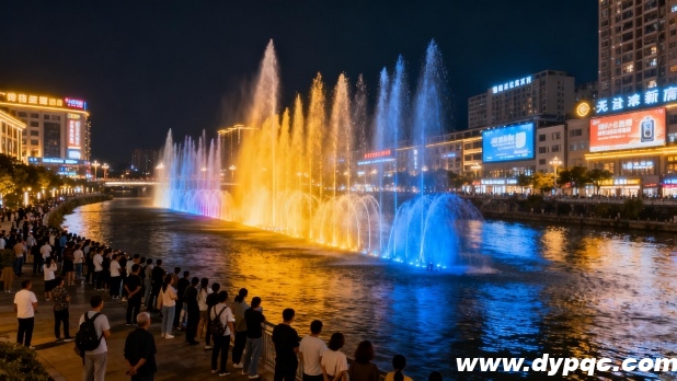 音乐喷泉表演吸引市民驻足围观 音乐喷泉表演吸引市民驻足围观