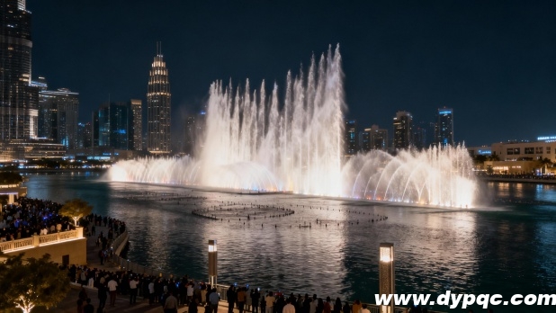地标级城市河道音乐喷泉夜景 地标级城市河道音乐喷泉夜景