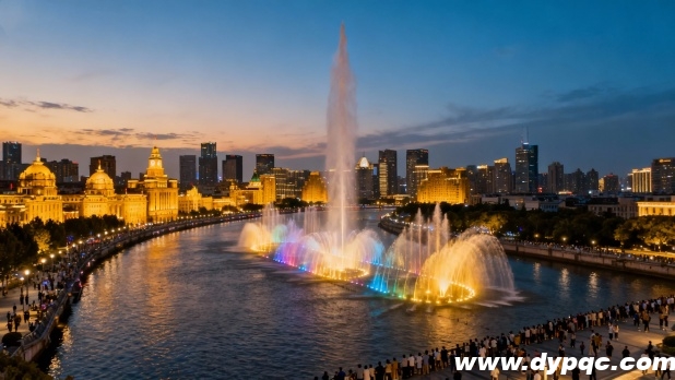 大型河道音乐喷泉已成为城市地标 大型河道音乐喷泉已成为城市地标