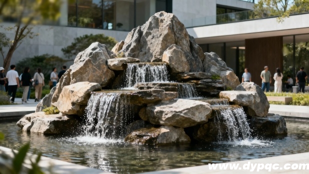 山石层叠与动态水景 山石层叠与动态水景