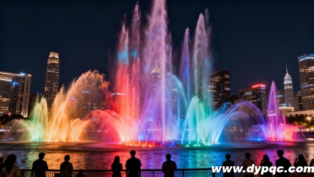 多彩LED将舞动的水柱染成绚丽色彩 多彩LED将舞动的水柱染成绚丽色彩