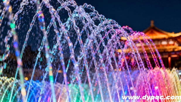 广场喷泉绚丽水柱特写 广场喷泉绚丽水柱特写