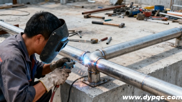 水景喷泉主管道安装现场 水景喷泉主管道安装现场
