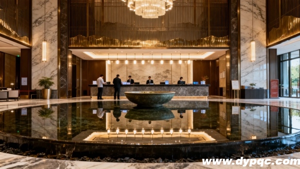 简约精致的水景与酒店大堂环境完美融合 简约精致的水景与酒店大堂环境完美融合
