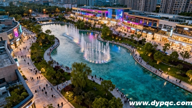 城市生态喷泉区绿化与水体和谐共生 城市生态喷泉区绿化与水体和谐共生