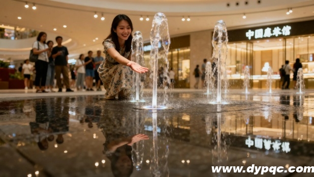 感应式喷泉吸引顾客互动 感应式喷泉吸引顾客互动