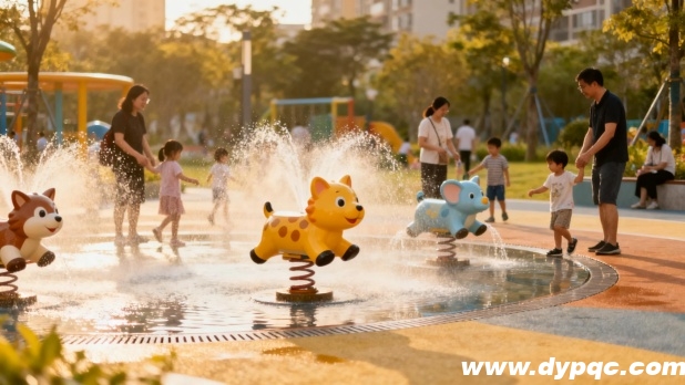社区公园的浅水互动区 社区公园的浅水互动区