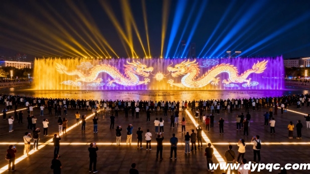 大型激光水幕电影表演场景 大型激光水幕电影表演场景