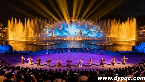 音乐喷泉与舞者共同演绎地方文化传说 音乐喷泉与舞者共同演绎地方文化传说