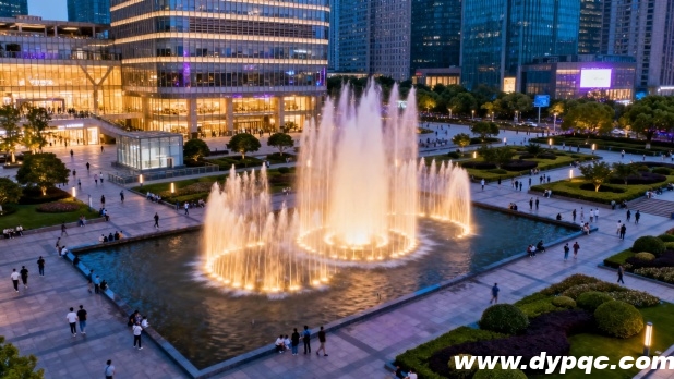 现代音乐喷泉作为公共空间的视觉中心 现代音乐喷泉作为公共空间的视觉中心