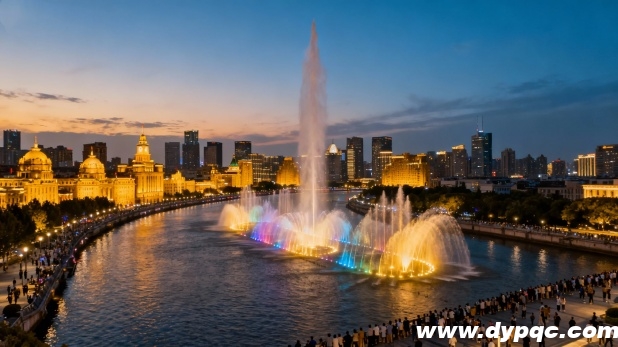 大型河道音乐喷泉已成为城市地标 大型河道音乐喷泉已成为城市地标